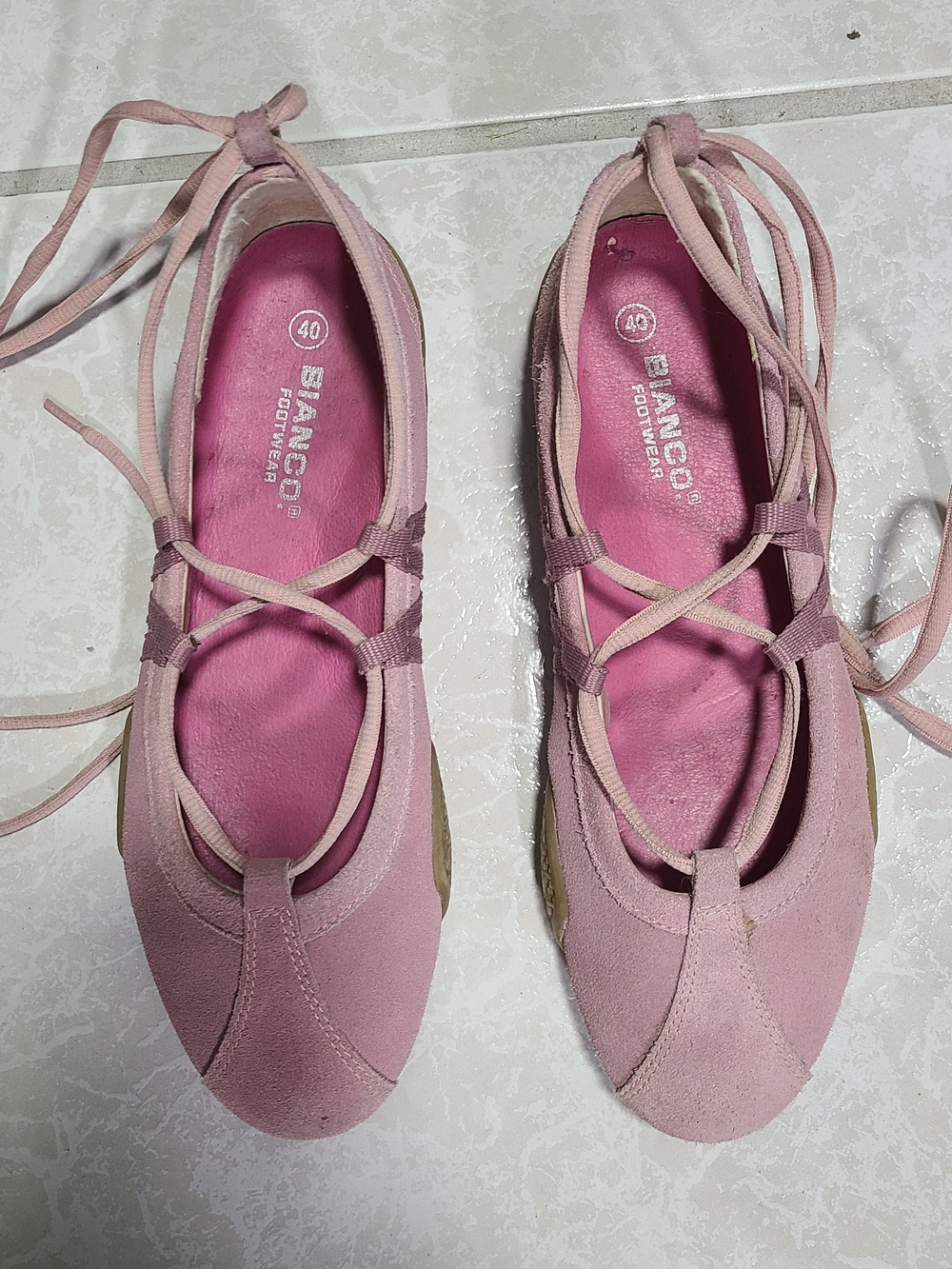 Bianco Ballet Flats Sneakers Pink US 9.5/40